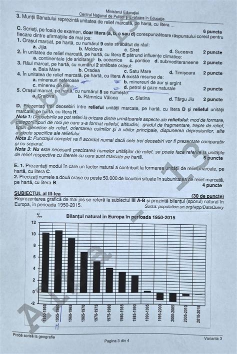 Bacalaureat 2024 Subiectele La Geografie Proba La Alegere Hărți