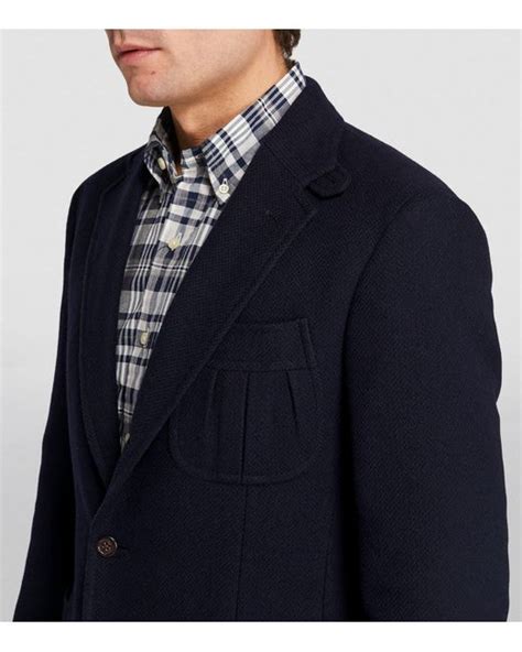 Polo Ralph Lauren Herringbone Tweed Sport Jacket In Blue For Men Lyst Uk