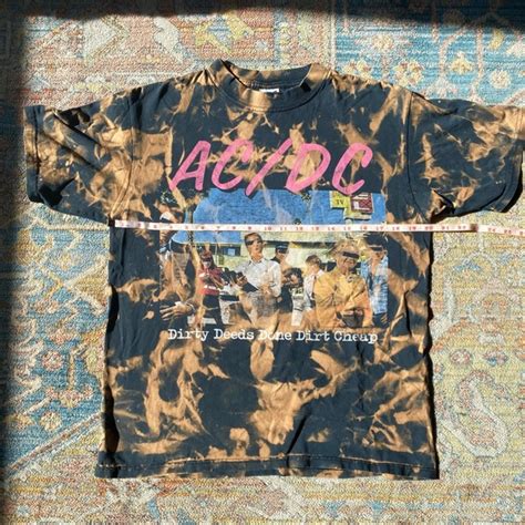 Tops Vintage Custom Reverse Tie Dye Acdc Tshirt Small Poshmark