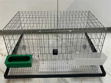 Quail Breeding Cage With Egg Roll Out Feeder Drinker And Tray In