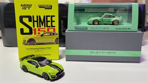 Shmee150 S Shelby GT500 And Gunther Werks 993 Green Porsche 1 64 By