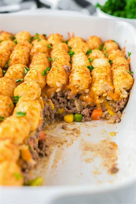 Tater Tot Casserole (No Canned Soup!) - Little Sunny Kitchen