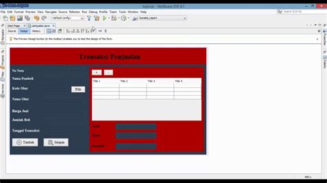 Tutorial Membuat Form Transaksi Penjualan Menggunakan Java Netbeans