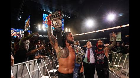 Roman Reigns Double Title Entrance After Clash At The Castle Wwe