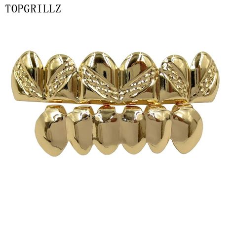 Topgrillz Neue Gold Farbe Berzogen Echt Shiny H Fte Hop Z Hne F R Mund