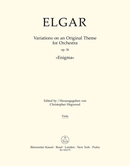 Variations On An Original Theme For Orchestra Op Enigma By Edward