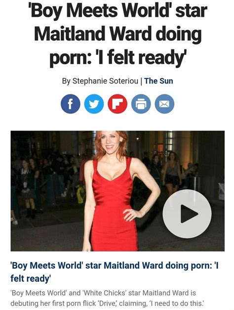 Boy Meets World Star Maitland Ward Doing Porn I Felt Ready By