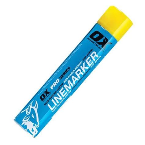 Ox Trade Permanent Line Marker Spray Yellow Ml