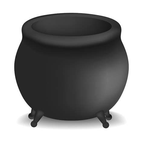 Premium Vector Halloween Cauldron Mockup Realistic Illustration Of