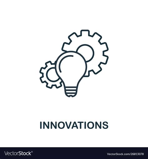 Innovations outline icon thin style design from Vector Image