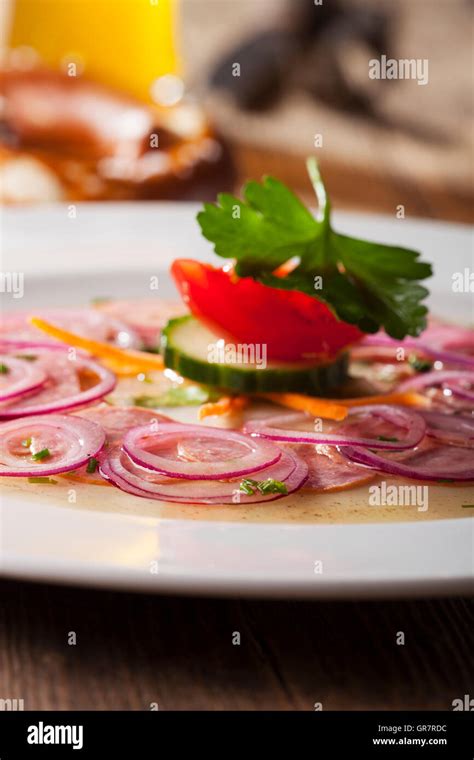 Bavarian Sausage Salad Stock Photo - Alamy