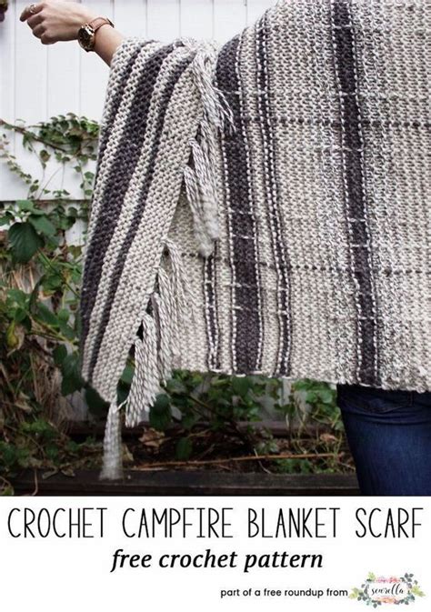 Crochet This Easy Campfire Blanket Scarf By Two Of Wands From My Best