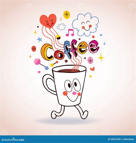 Cartoon Coffee Cup Illustration Stock Vector - Image: 36076760