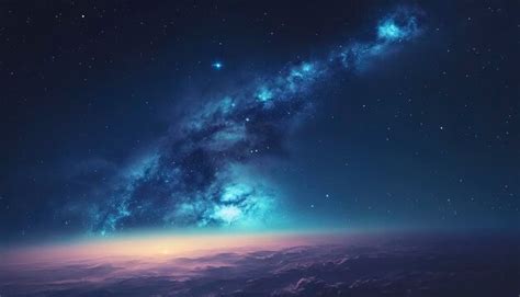 Premium Photo | Aesthetic blue galaxy