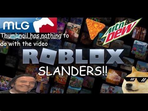 Roblox Slander Youtube