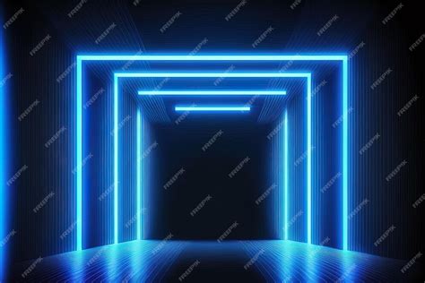 Premium Ai Image Background With Blue Neon Light Effect