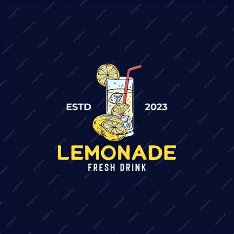 premium vector fresh lemonade drink logo illustration vector template