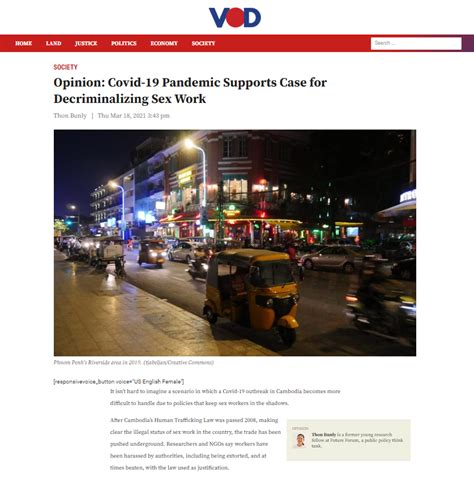 Op Ed Covid 19 Pandemic Supports Case For Decriminalizing Sex Work