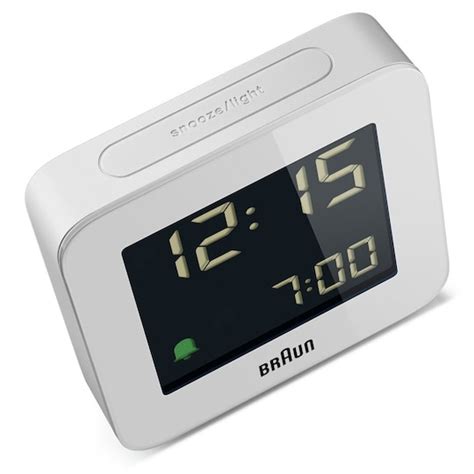 Braun digital vekkerklokke hvit BC09W Elkjøp