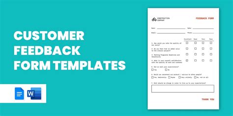 Excel Feedback Form Template