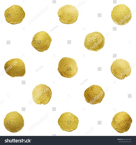 Gold Glittering Polka Dot Pattern On Stock Illustration