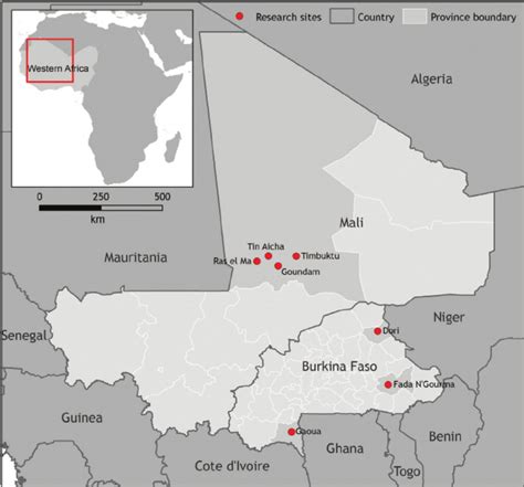 Map of Mali and Burkina Faso. | Download Scientific Diagram