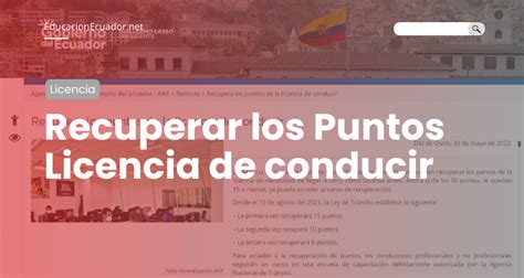 Cómo Recuperar los Puntos Perdidos en tu Licencia de Conducir ANT