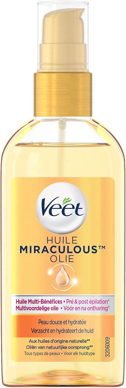 Veet Hydratant Huile Miraculeuse Post Épilation et Pré et Post Rasage