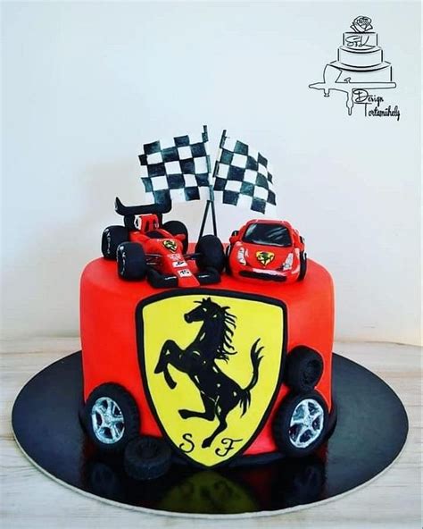 Ferrari By Krisztina Szalaba Bolo Ferrari Ferrari Cake Ferrari Party