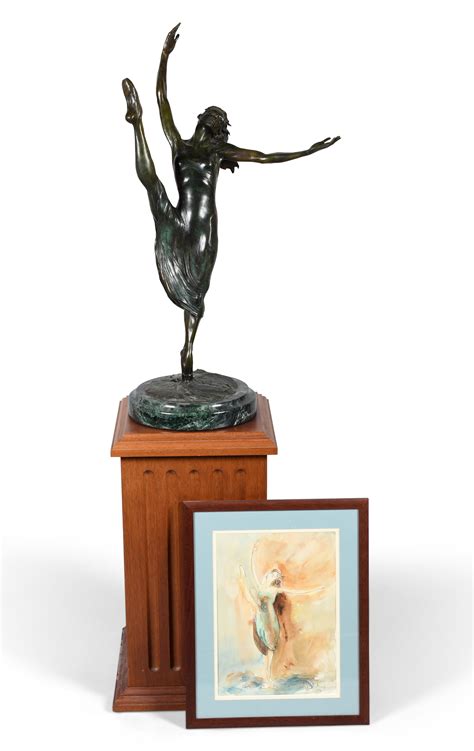 Lot Andrew Devries Massachusetts B 1957 Bronze Figure Of A Ballerina