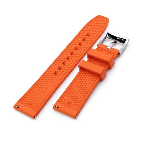 Orange Fkm Quick Release Rubber Strap 20mm 22mm Strapcode