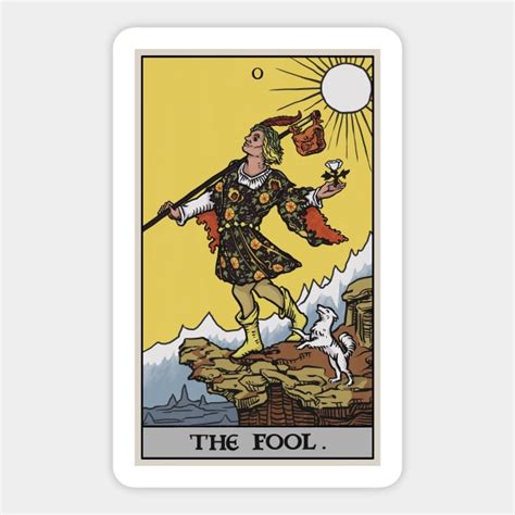 The Fool Tarot Card The Fool Sticker Teepublic