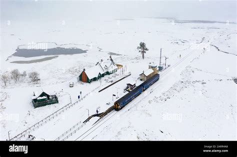 La Gare De Corrour Et Le Train Dans La Neige C Est La Plus Haute