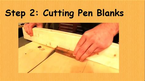 Pen Turning Step 2 Cutting The Pen Blank Youtube