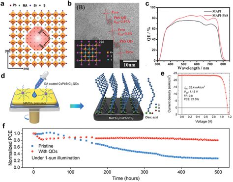 A Schematic Demonstration Of The Atomistic Model Of Pbs Qds Perovskite