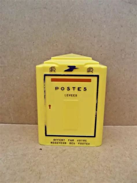 ANCIENNE TIRELIRE BOÎTE aux lettres de la poste en plastique vintage