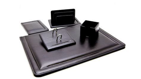 Set De Bureau En Cuir Ou Similicuir Coffret Artisanat Maroc