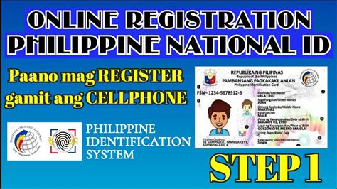 Philippine National Id Online Registration Step 1 Using Cellphone