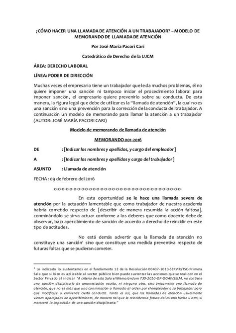 CÓMO HACER UNA LLAMADA DE ATENCIÓN A UN TRABAJADOR MODELO