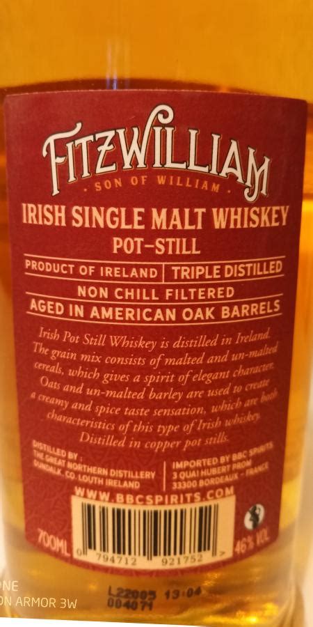 Fitzwilliam Irish Single Malt Whiskey - Ratings and reviews - Whiskybase