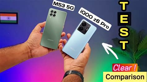 Samsung M53 5g Vs Iqoo Z6 Pro 5g In Hindi Bgmi Test Camera Test Samsung M53 Vs Iqoo Z6 Pro