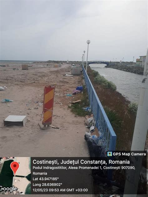 FOTO Cum arăta plaja de la Costinești la două săptămâni de la