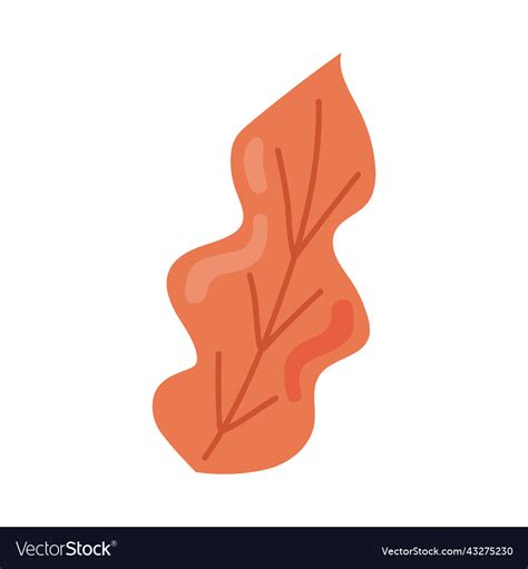 Orange leaf plant Royalty Free Vector Image - VectorStock