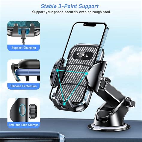 Car Phone Holder Blukar Adjustable Car Phone Mount Cradle 360 Rotation