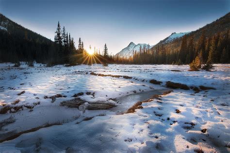 North Cascades Winter Sunset Photograph by Ryan McGinnis - Fine Art America