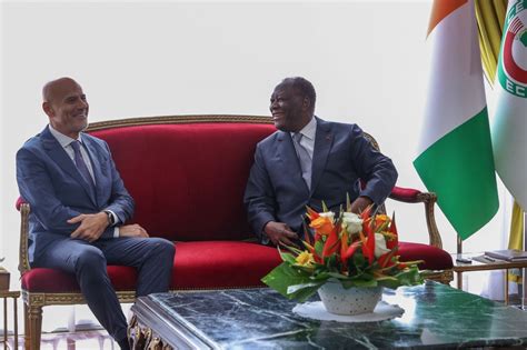 Côte d Ivoire le président du Groupe ENI au Palais de la Présidence de