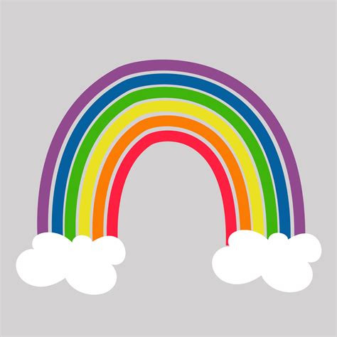 LGBTQ Symbol rainbow with clouds. LGBT pride Flag or Rainbow colors ...