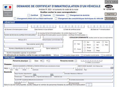 Obtenir Un Duplicata De Carte Grise