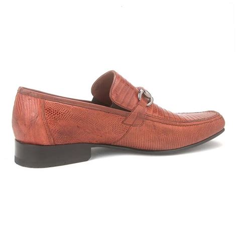 Cognac Genuine Teju Lizard Skin Slip On By Los Altos 10 EE EBay