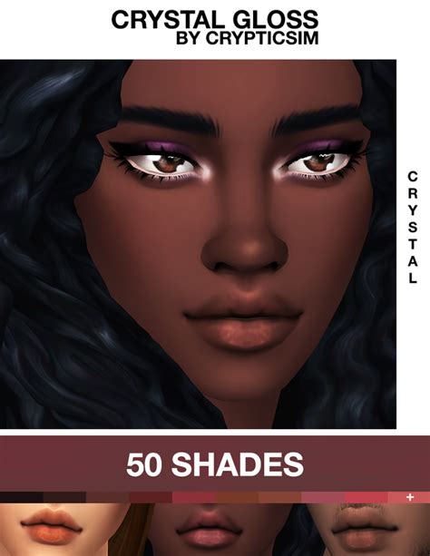 CRYSTAL GLOSS Crypticsim Sims 4 Cc Makeup Sims 4 Sims 4 Cc Packs